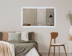 Зеркало для ванной Qwerty 80x120 с холодной подсветкой, Q/80-120/6kвзмах No Brand