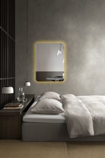 Зеркало для ванной Prisma 70x50 с тёплой подсветкой, P/V/70-50/3kвзмах No Brand