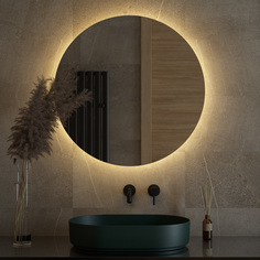Зеркало Defesto OPTI DF 2855 с LED-подсветкой настенное d80см