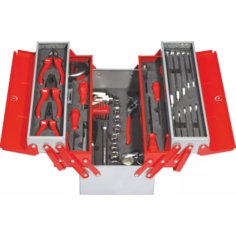 Ящик раскладной металлический IZELTAS 8420005063 с инструментами для механиков 5 секций