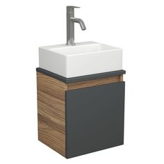 Тумба Bau Dream Blackwood 35,раковина BAU Cerama Mini 33х28,белая,смеситель Hotel Dream Bauedge