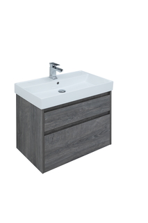 Тумба с раковиной Aquanet Nova Lite 75 дуб рошелье (2 ящика)