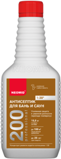 Антисептик-Концентрат для Бань и Саун Neomid 200 0.5л (1:30) для Сверхвысокой Защиты Древе
