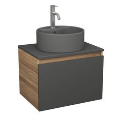 Комплект: тумба Bau Dream Blackwood графит 60,раковина BAU Element,смеситель Hotel Dream Bauedge