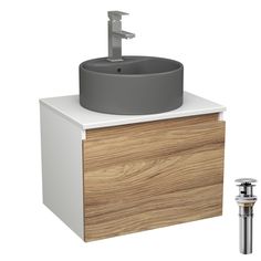 Комплект:тумба Bau Dream Blackwood 60,раковина BAU Element D41,смеситель Hotel Stil,выпуск Bauedge