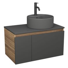 Комплект: тумба Bau Dream Blackwood 80,раковина BAU Element,смеситель Hotel Dream Black Bauedge