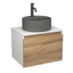 Комплект:тумба Bau Dream Blackwood 60,раковина BAU Element D41,смеситель Hotel Dream Black Bauedge