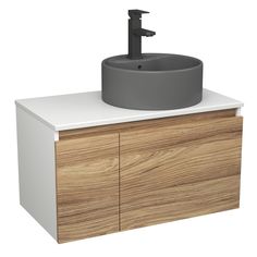 Комплект: тумба Bau Dream Blackwood 80,раковина BAU Element D41,смеситель Hotel Black Bauedge