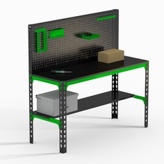 Стол металлический Metalex SMMPRIA751460 750х1400х600 + панель с аксессуарами