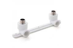 Угольник PPR комбинированный RTP под смеситель PN25 наружная резьба D20х1/2" белый 10703 РосТурПласт