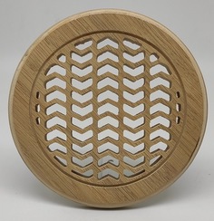 Решетка Пересвет декоративная деревянная круглая на магнитах К-34 112-34-100 d100мм