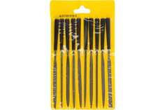 Набор надфилей STAYER (10 предметов) (с пластиковой ручкой)