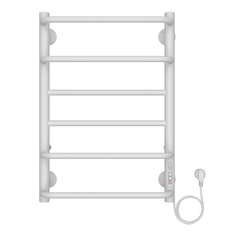Полотенцесушитель Azario AZ90846W MILAN 400x600 электрический белый R 6 перекл.