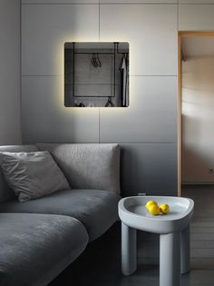 Зеркало для ванной Prisma 30*30 квадратное с тёплой LED-подсветкой без кнопки No Brand