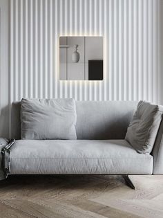 Зеркало для ванной Prisma 30*30 квадратное с тёплой LED-подсветкой No Brand