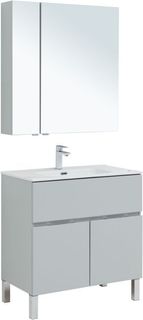Мебель для ванной Aquanet Алвита New 80 1 ящик, 2 дверцы, серый