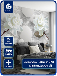 Фотообои Photostena 3D розы на ажурном полотне 3,06x2,7 м