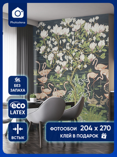 Фотообои Photostena Пруд с фламинго 2,04 x 2,7 м