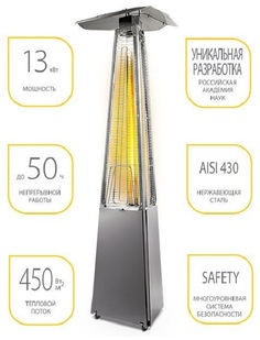 Газовый уличный обогреватель Ballu BOGH-15 15 кВт, 25 м2