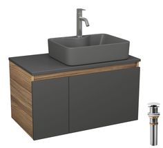 Комплект: тумба Bau Dream Blackwood 80,раковина BAU Cerama,смеситель Hotel Dream,выпуск Bauedge