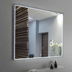 Зеркало Soul of Calypso Sting LED Grey 1000x700 ЗЛП869 с часами и подогревом