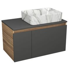 Комплект: тумба Bau Dream Blackwood 80,раковина BAU Cerama 48х37 Bauedge