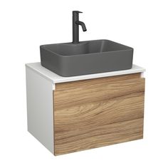 Комплект: тумба Bau Dream Blackwood 60,раковина BAU Cerama,смеситель Hotel Dream Black Bauedge