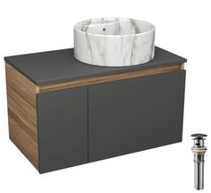 Комплект: тумба Bau Dream Blackwood графит 80,раковина BAU Element D41,выпуск Bauedge
