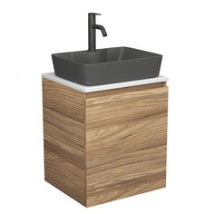 Тумба Bau Dream Blackwood 50,раковина BAU Cerama 48х37,смеситель Hotel Dream Black Bauedge
