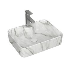 Раковина накладная BAUEDGE Cerama 48х37 + смеситель Hotel Still, выпуск