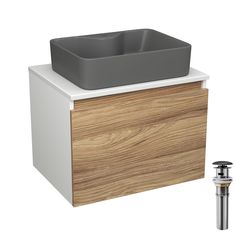 Комплект: тумба Bau Dream Blackwood 60,раковина BAU Cerama 48х37,выпуск Bauedge