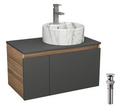 Комплект: тумба Bau Dream Blackwood 80,раковина BAU Element,смеситель Hotel Stil,выпуск Bauedge