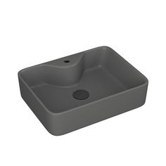 Раковина накладная BAUEDGE Cerama 48х37 с отверстием под смеситель, + выпуск