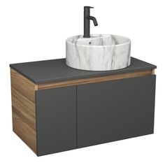 Комплект: тумба Bau Dream Blackwood 80,раковина BAU Element,смеситель Hotel Dream Black Bauedge