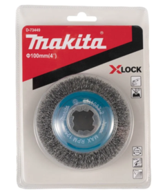 Щетка проволочная конусная X-LOCK (100 мм, толщина проволоки 0,3 мм) Makita D-73449