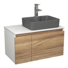 Комплект: тумба Bau Dream Blackwood 80,раковина BAU Cerama 48х37,смеситель Hotel Stil Bauedge