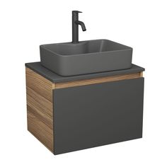 Комплект: тумба Bau Dream Blackwood 60,раковина BAU Cerama ,смеситель Hotel Dream Black Bauedge