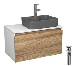 Комплект: тумба Bau Dream Blackwood 80,раковина BAU Cerama,смеситель Hotel Stil,выпуск Bauedge