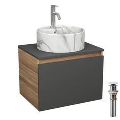 Комплект:тумба Bau Dream Blackwood 60,раковина BAU Element ,смеситель Hotel Dream,выпуск Bauedge