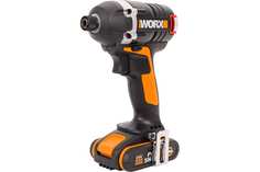 Винтоверт аккумуляторный WORX WX292, 20В, бесщеточный, 2Ач x2, кейс