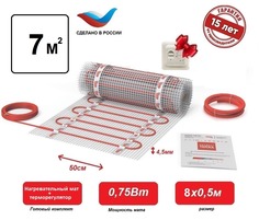 Теплый пол электрический под плитку СТН Light 7 кв.м. + терморегулятор 726062016