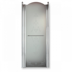 Дверь в нишу Migliore Diadema DX 80 матовое стекло с декором профиль Бронза