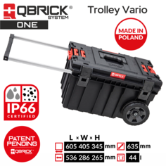 Тележка с ящиком для инструментов QBRICK SYSTEM ONE Trolley Vario