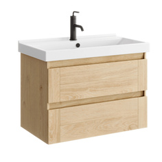 Тумба Аквелла Astrid AST0108DD 80, подвесная, дуб давос натуральный