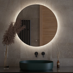 Зеркало Defesto OPTI DF 2845S с LED-подсветкой настенное d80см