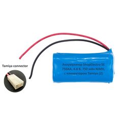 Аккумуляторная батарея SE750 АА 4.8 В 750 мАч NiMH для игрушки, разъём Tamiya 12112