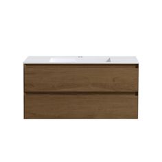 Тумба под раковину Vincea Luka 1000 подвесная, 2 выкатных ящика soft-close, T.Oak