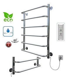 Полотенцесушитель электрический Aquanerzh Скоба 800х500, таймер правый, лесенка, хром