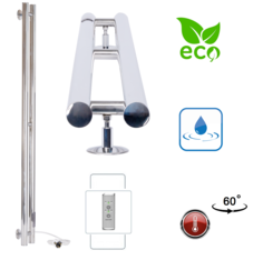 Полотенцесушитель электрический Aquanerzh Вертикальный Узкий 1200х80, таймер правый