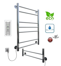 Полотенцесушитель электрический Aquanerzh Прямая Группа 800х500, таймер левый, лесенка